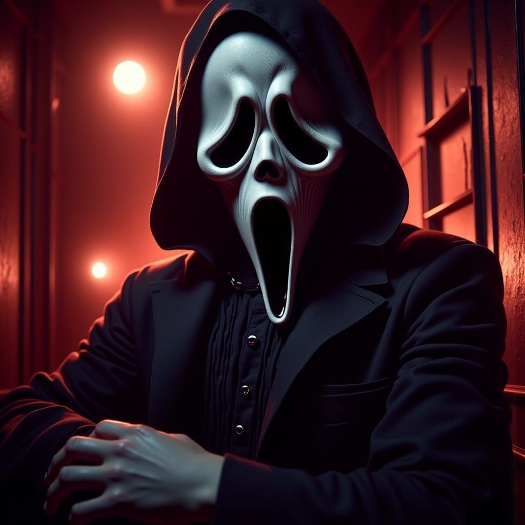 Menacing Ghostface Killer from Scream