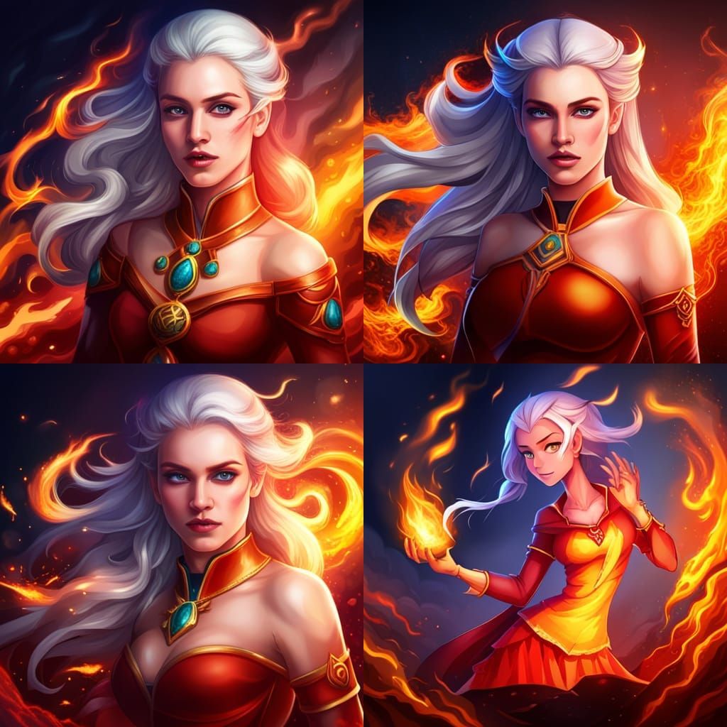 Fiery Queen AI Image
