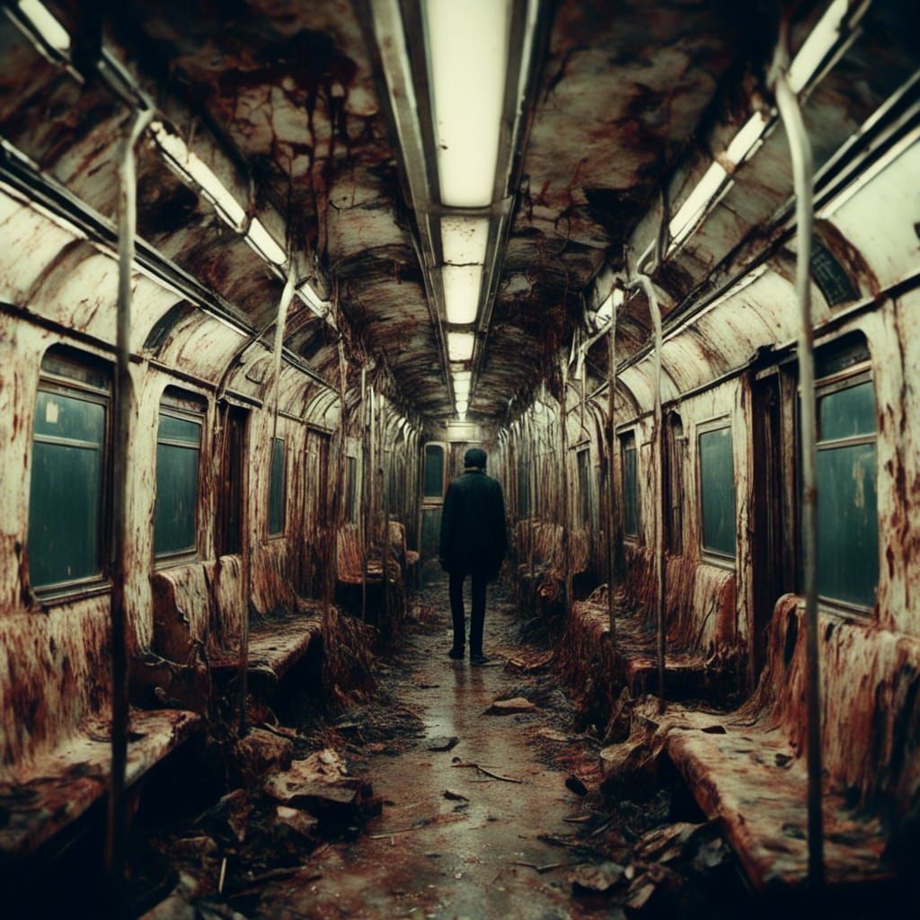 Macabre London Underground Train Interior