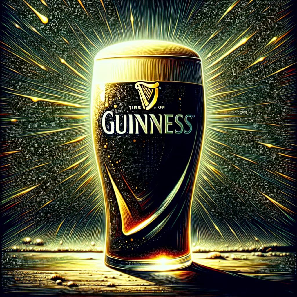 Cartoon Guinness in Rubber Hose Animation Style