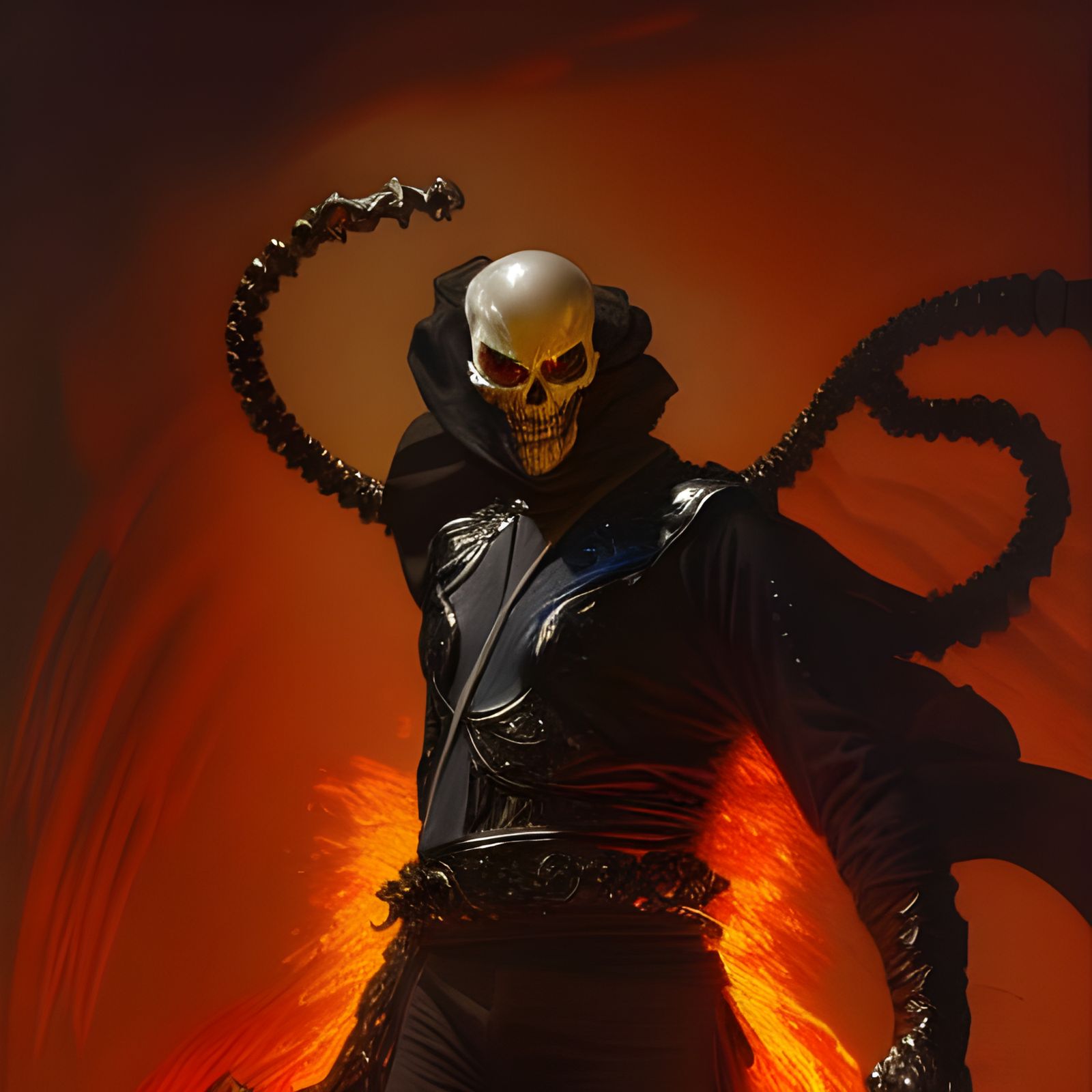 Ghost Rider Scimitar Portrait in Sinister Style