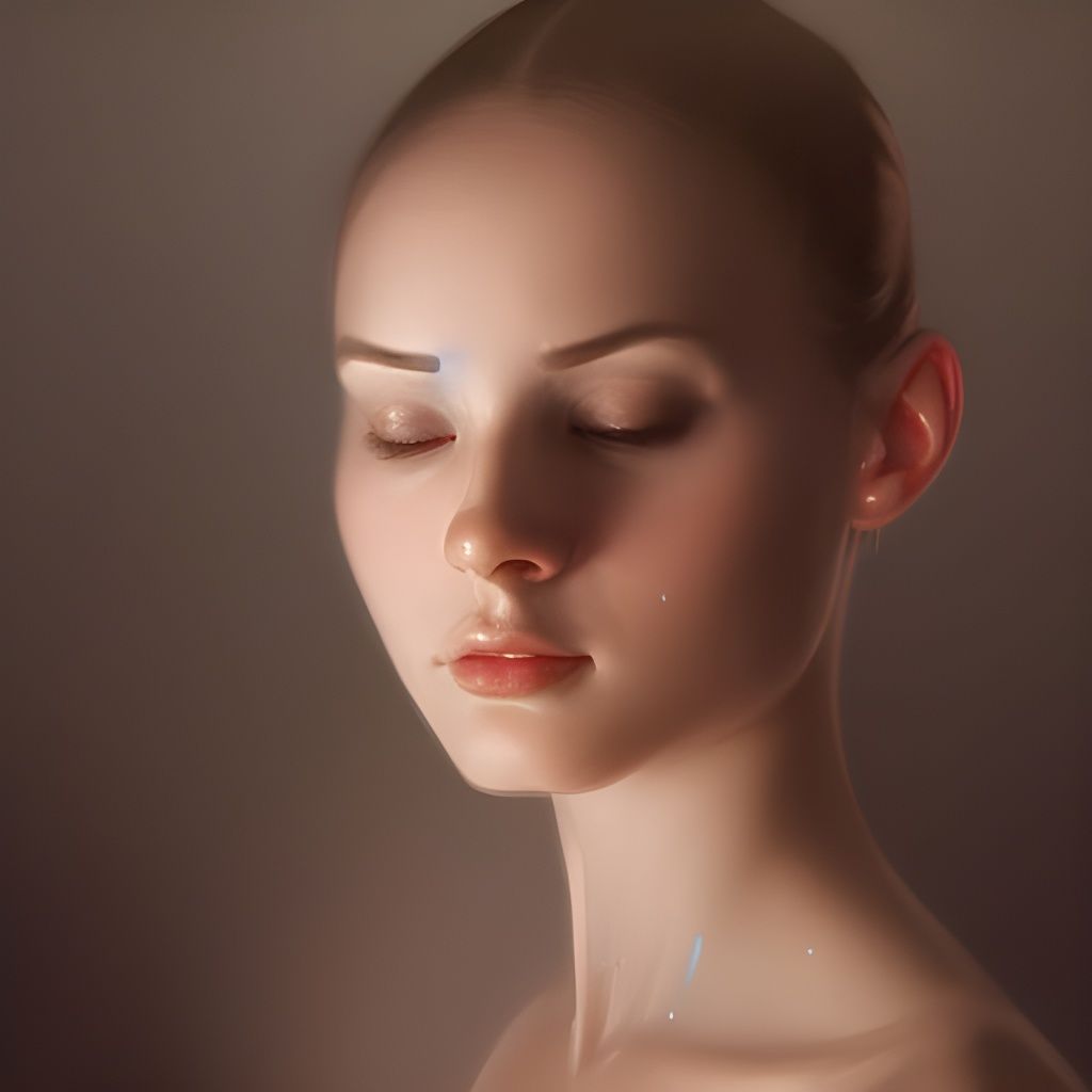 Glowing Ballerina Portrait in Art Nouveau Style