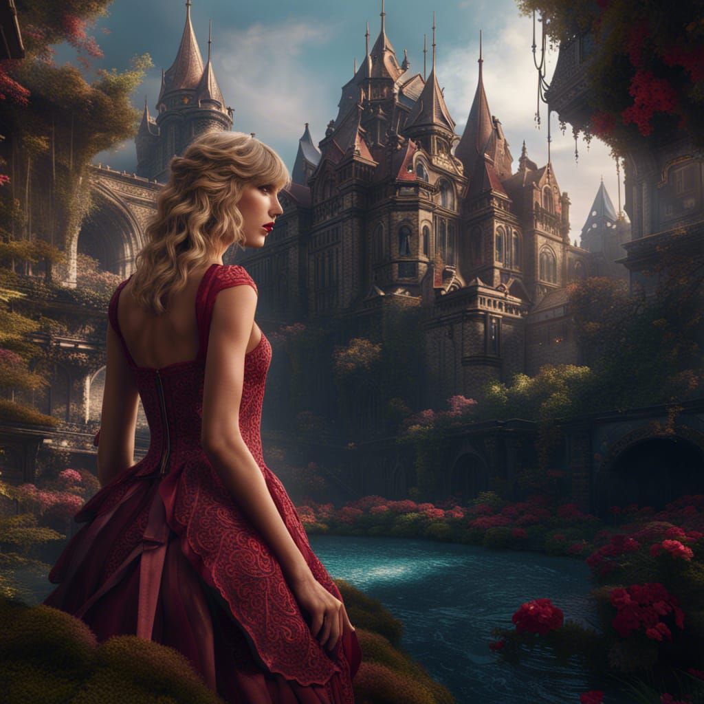 Detailed Matte Painting of Taylor Swift