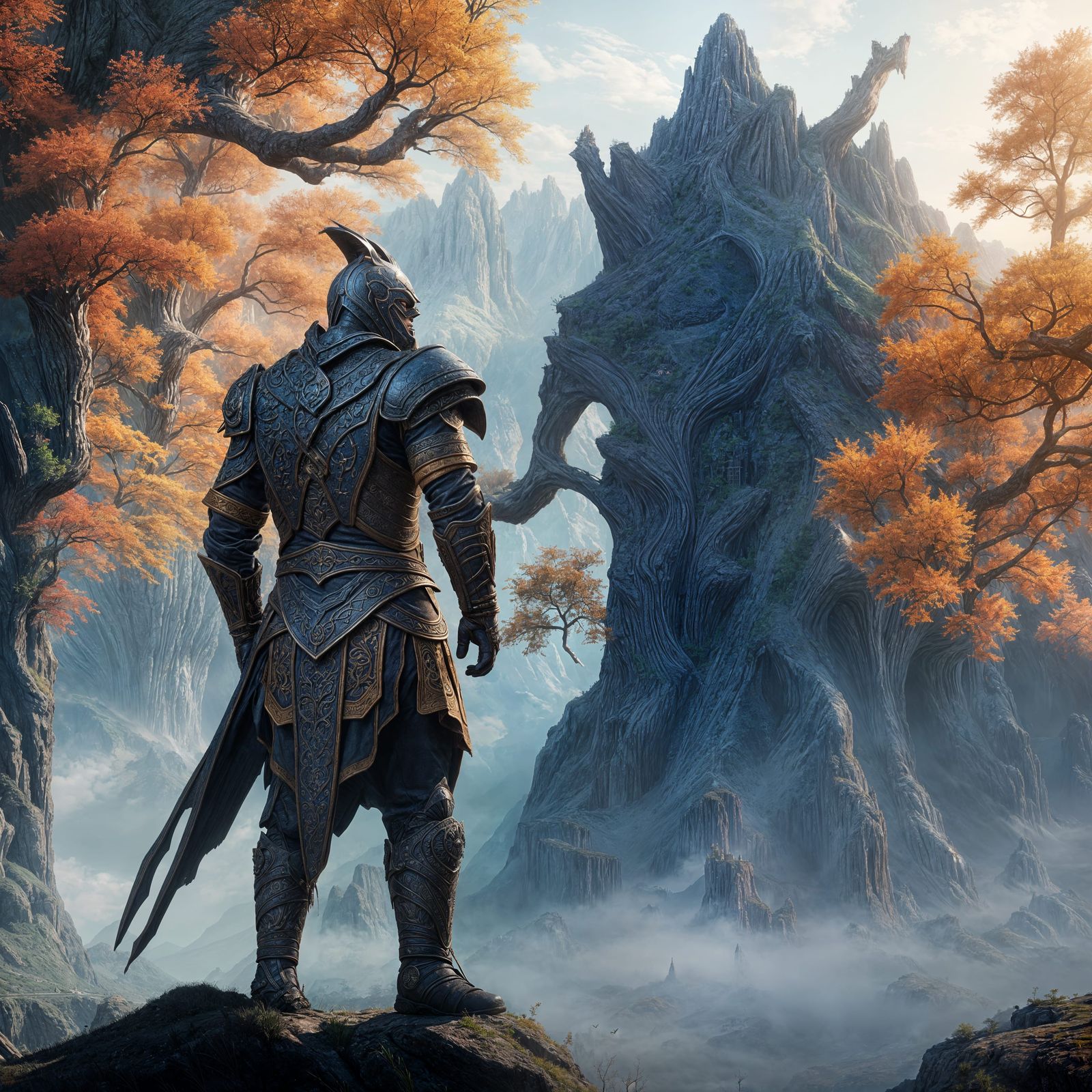 Detailed Matte Painting in Deep Color