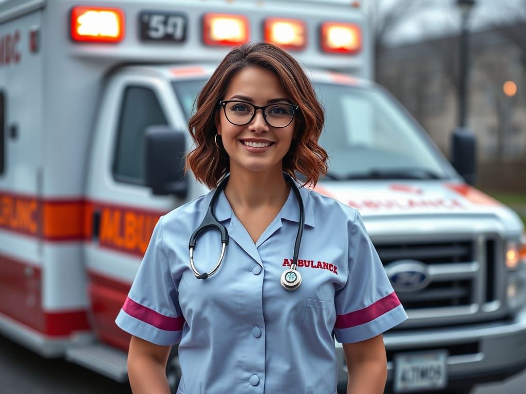 Confident Nurse Portrait in Photorealistic Style