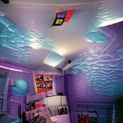 Surreal 90s Teen Room with Water Ceiling