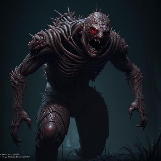 Intricate Bio Horror in 3D Game Cinematic Style