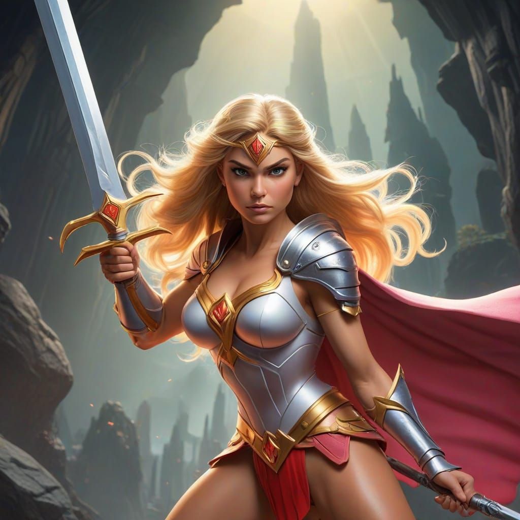 She-Ra Princess of Power raising her sword.