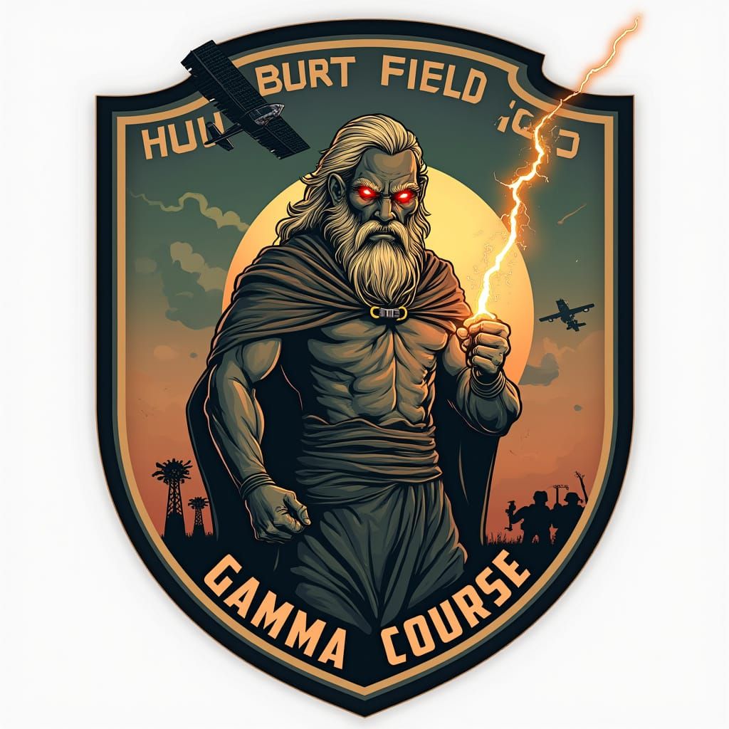 Zeus Military Patch Design with Satellite