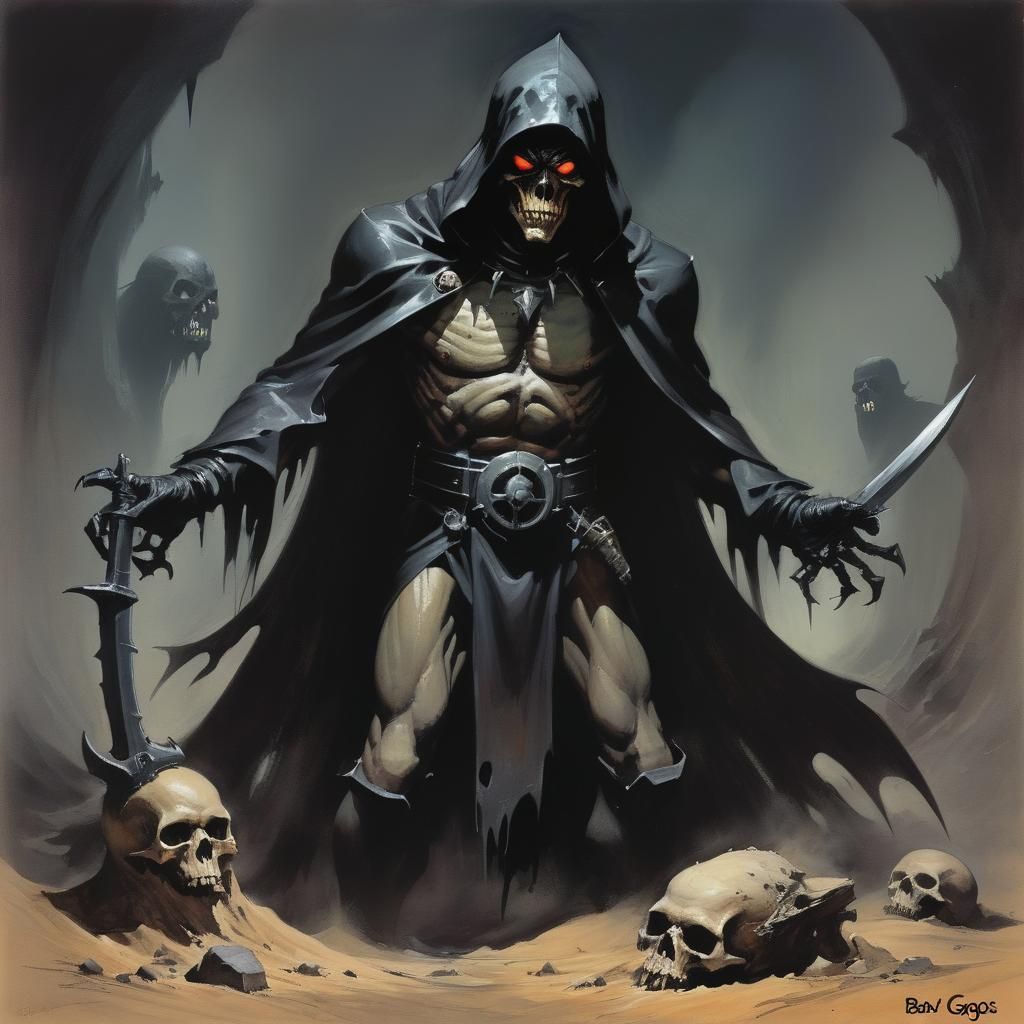 Grimdark Portrait in Monster Art Style