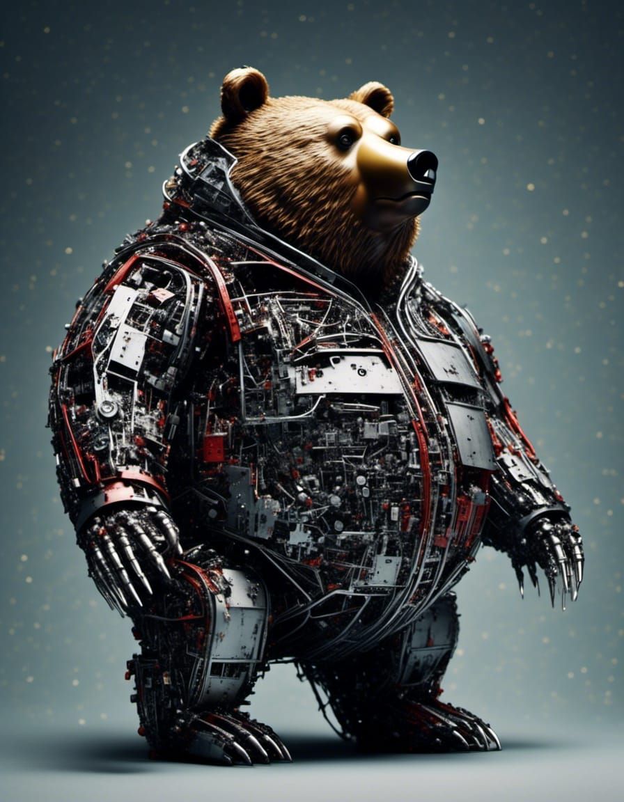 Deconstructed Terminator Bear in the Darkness
