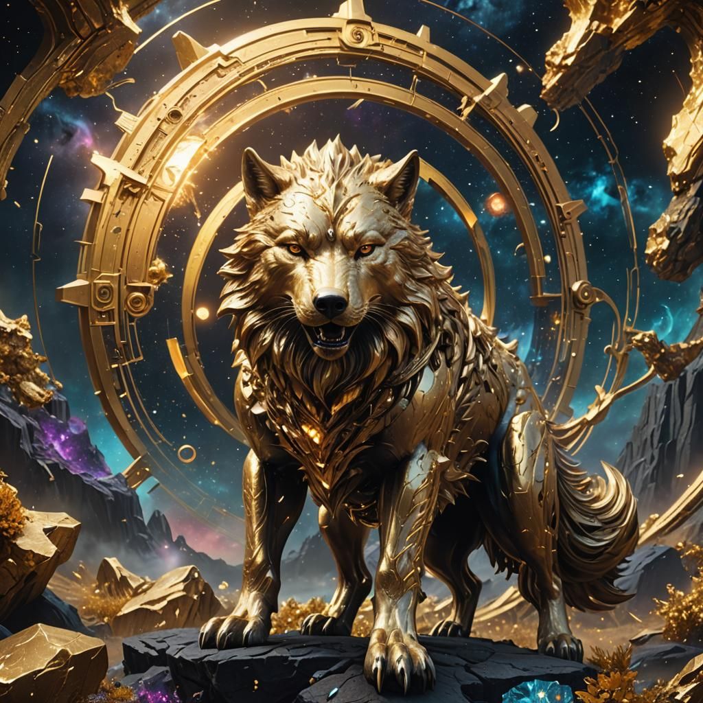 Golden Wolf God of the Electron Galaxy