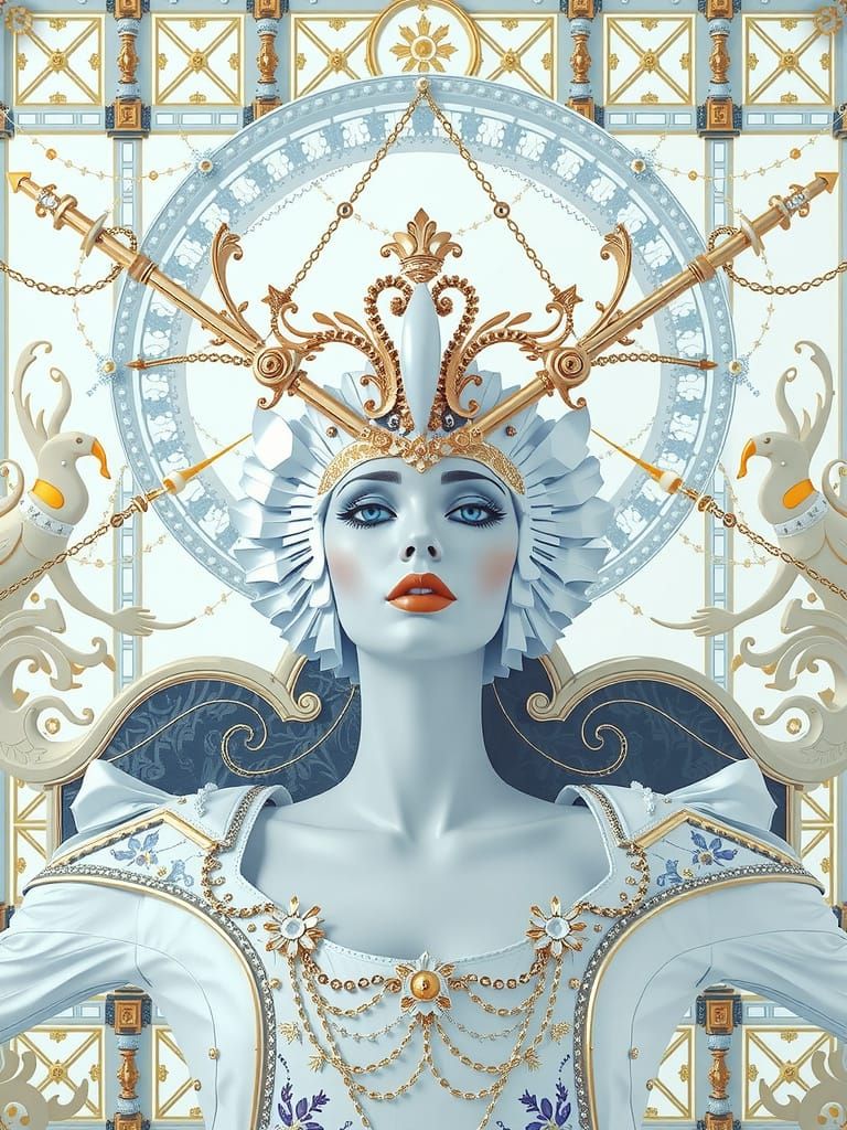 Futuristic French Aristocrat in Art Deco Style