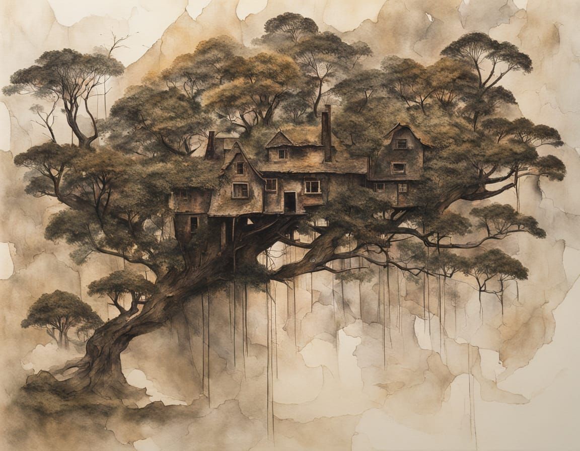Romanticized Realism Masterpiece on Gouache Parchment
