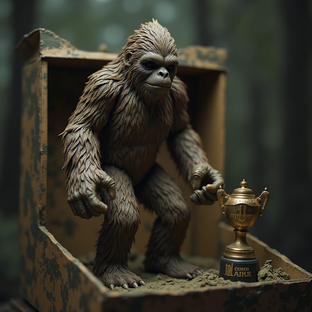 Big Foot Action Figure in Cinematic Film Still