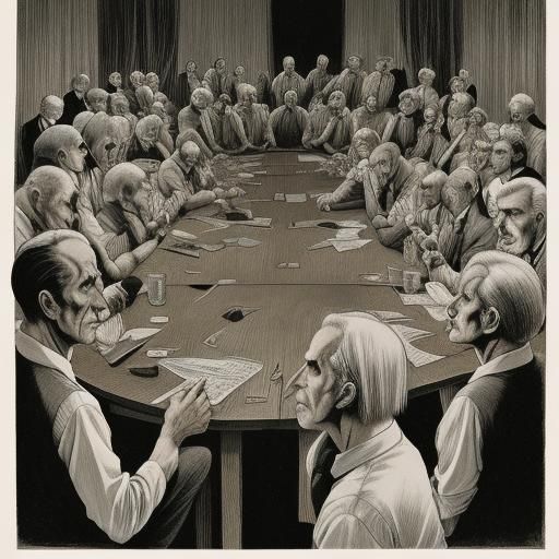 A jury of 48 angry men  (must have been a really bad crime).