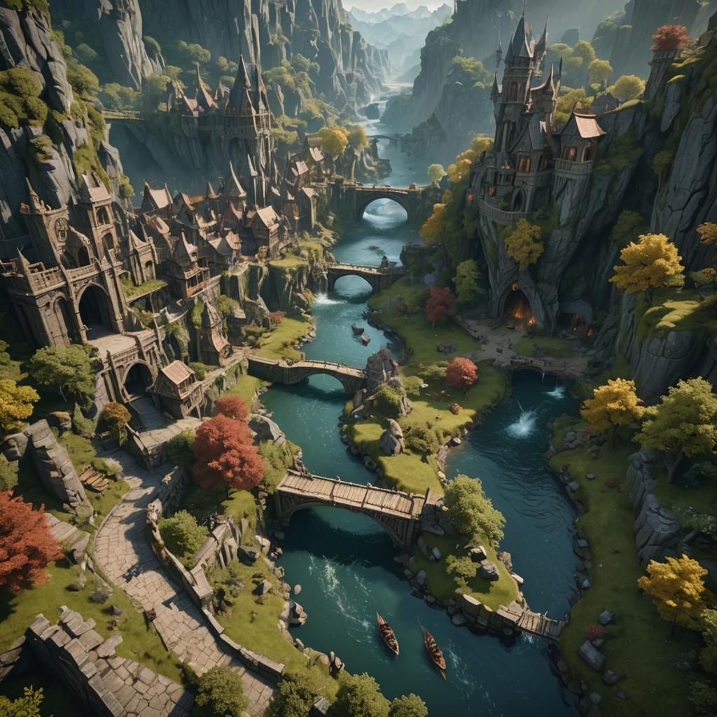 Epic Battle of Elves and Goblins in Fantasy Art