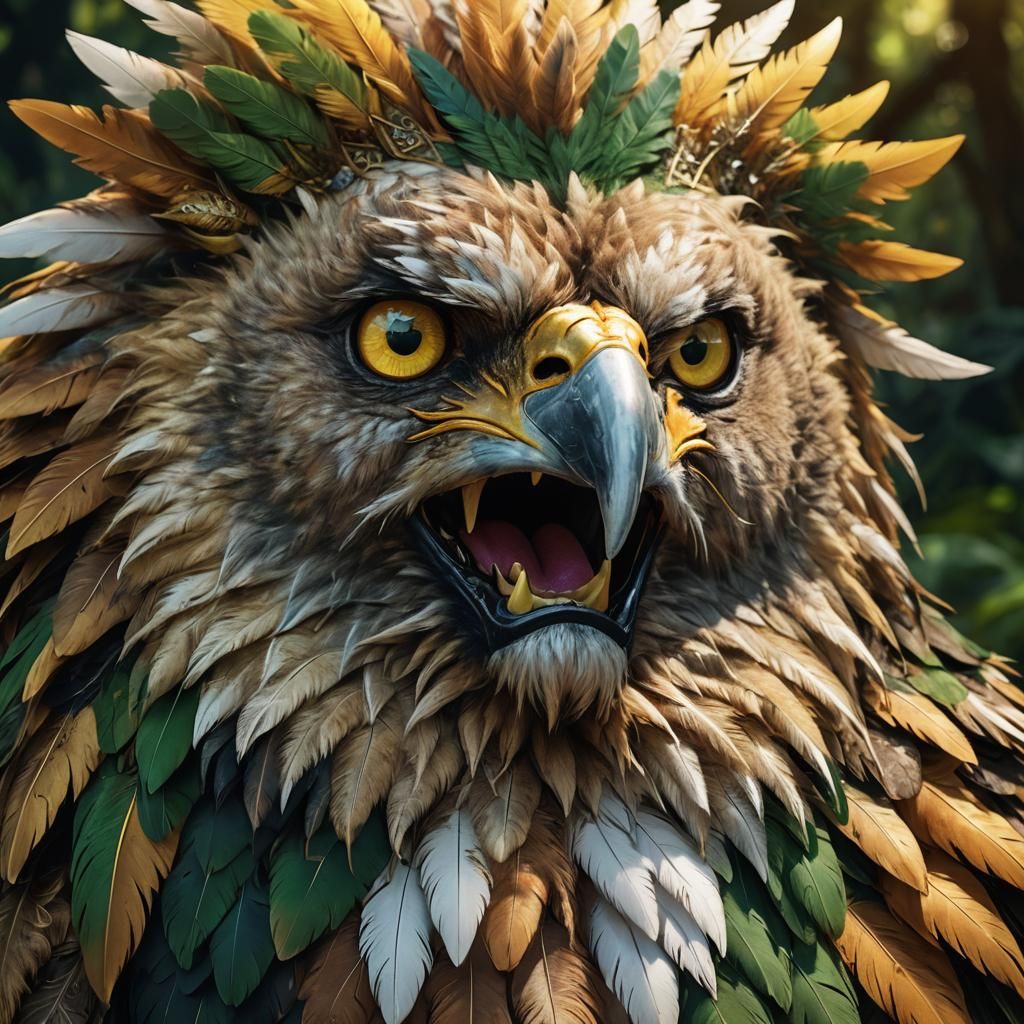 Surprised Eagle Lion in Fantasy Concept Art