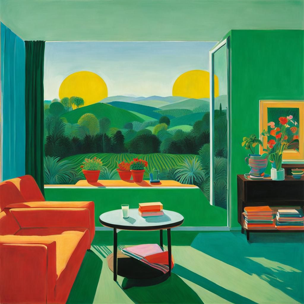 Vibrant Pop Art Landscape