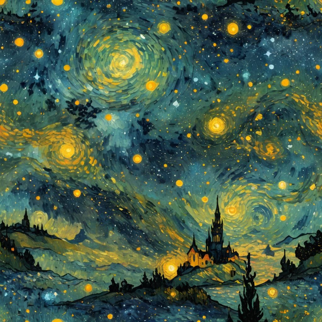 Miniature Starry Night in a Bottle