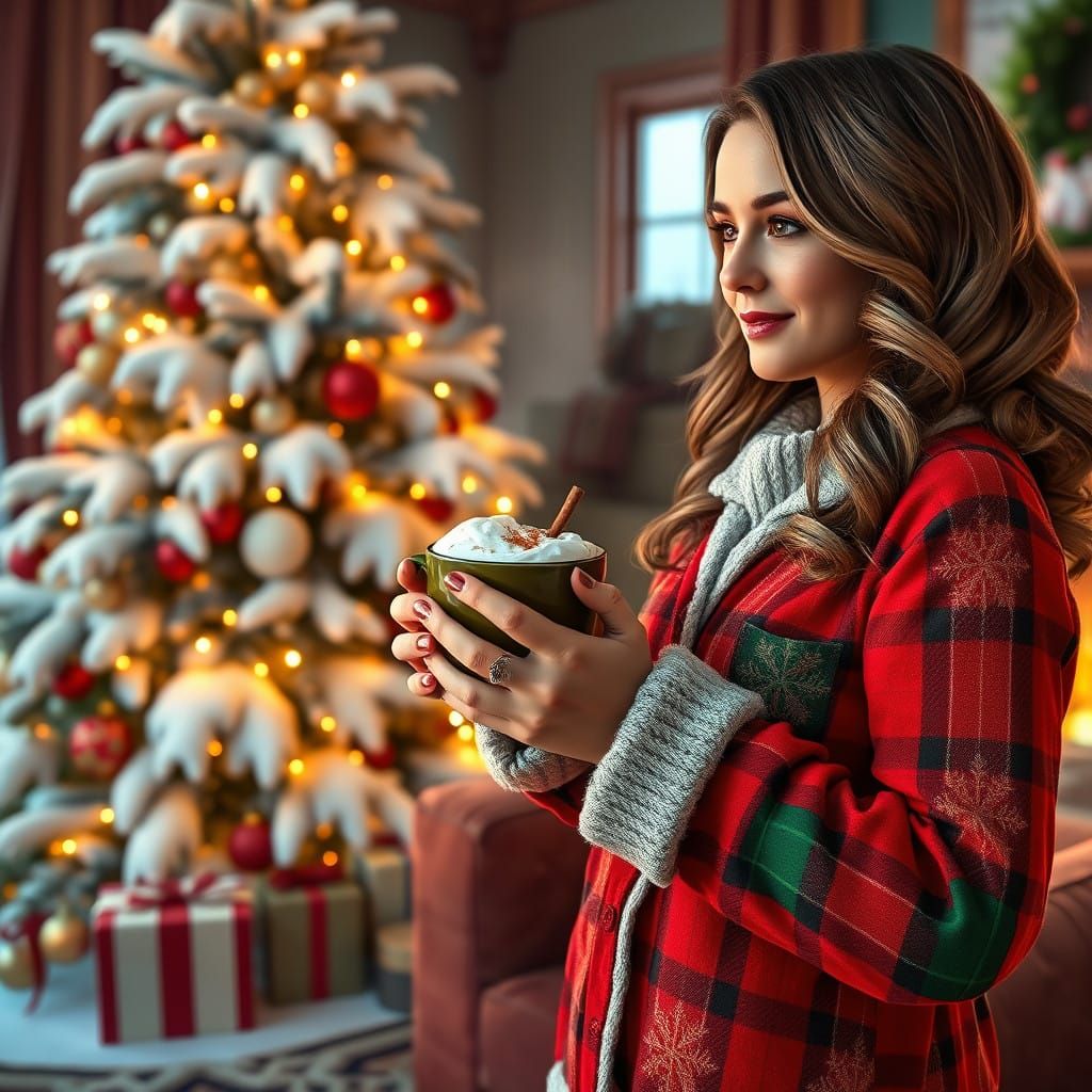 Magical Christmas Moment in Festive, Cozy Wonderland