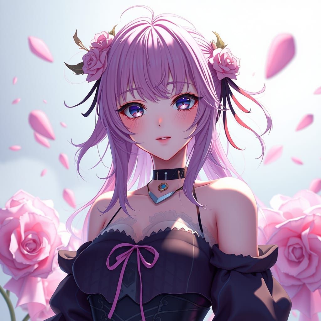 Ragazza Rosa in 3D Anime Style