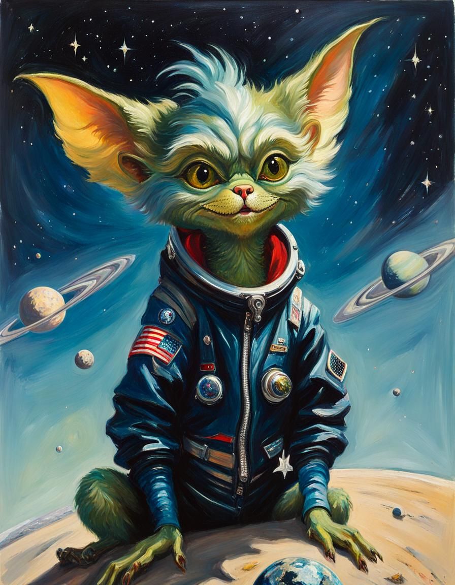 Portrait

Smirking Gremlin,
Outer Space,
Oil Gouache, 
Hyper...