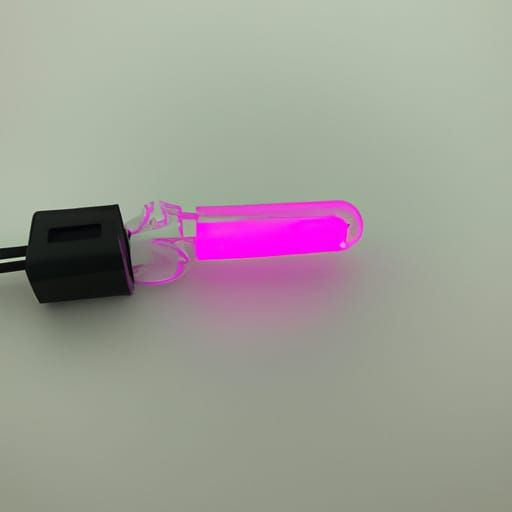 Small Neon Lamp Radiating Light