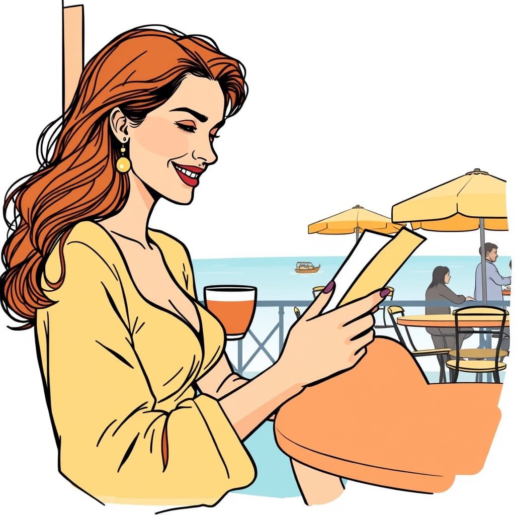 Southern French Beauty Savoring Love in Nizza Bistro