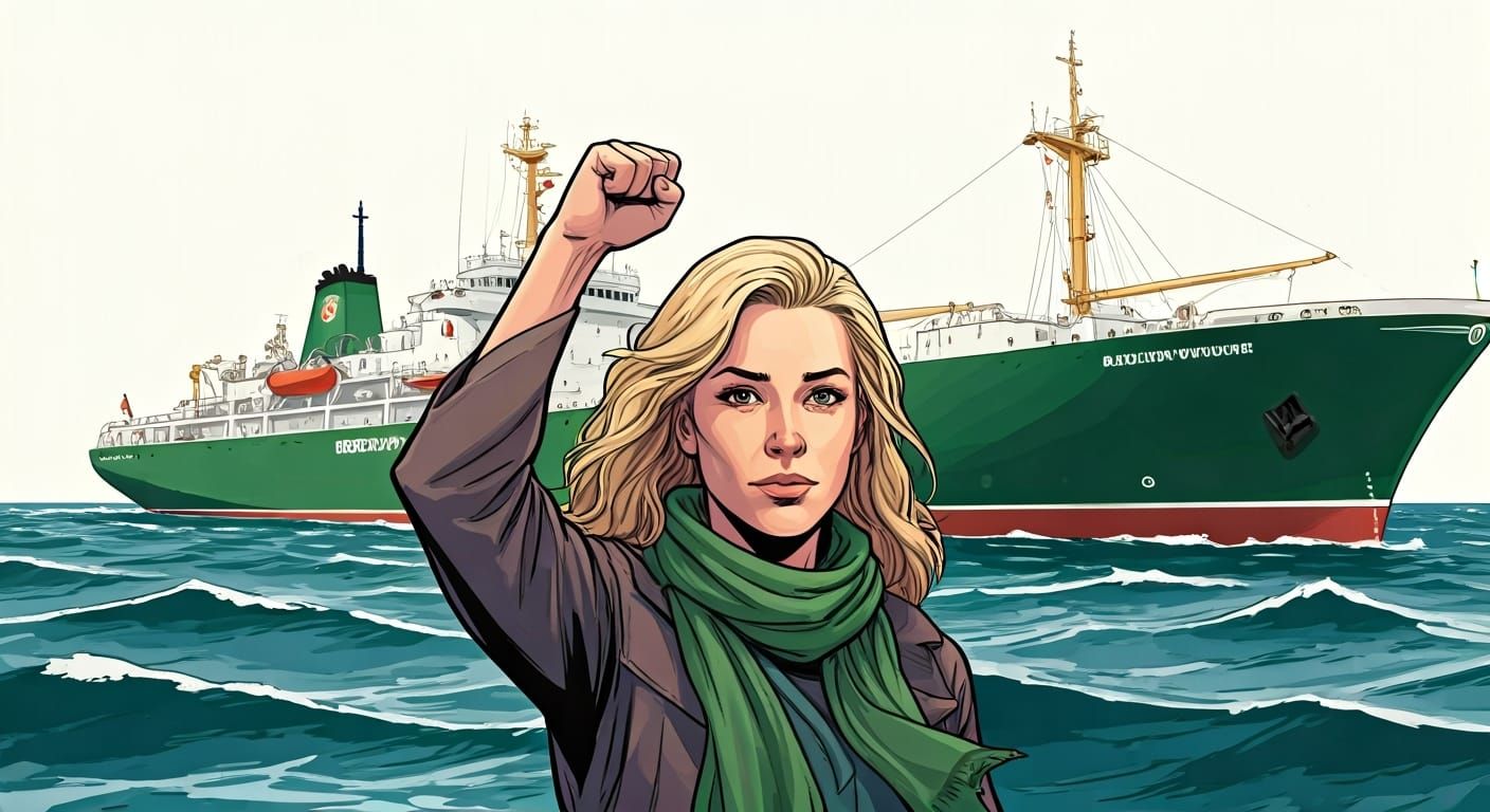 Greenpeace Warrior: A Graphic Novel Style Portrait