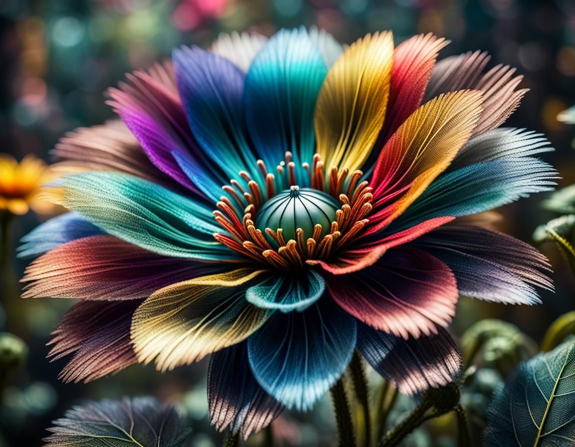 Steampunk Tulle Flower in Metallic Garden