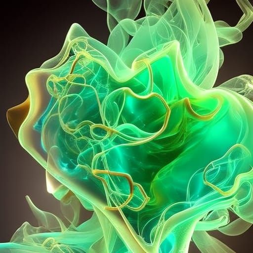 Glowing Crystal Heart Smoking with Cosmic Energy