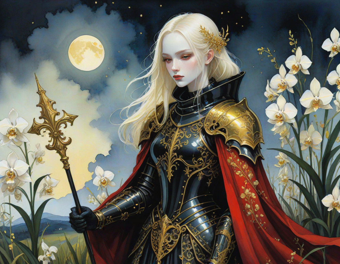 Ethereal Vampire Princess in Dark Gothic Style