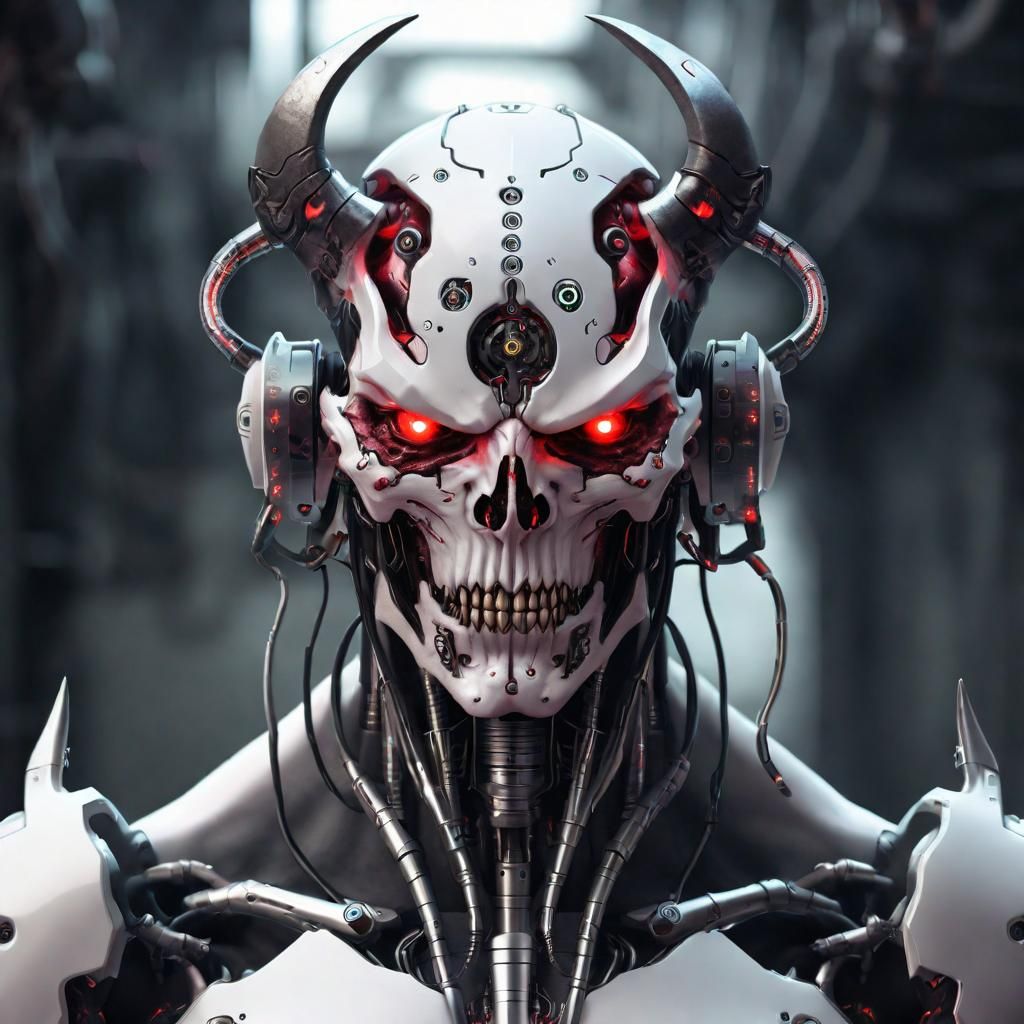 Menacing Cyborg Demon