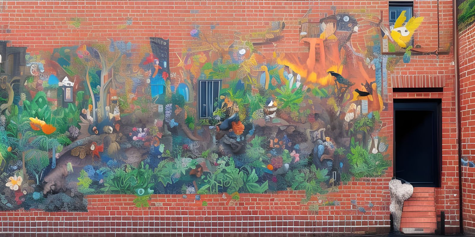 Fantasy Forest Mural in Citypunk Style