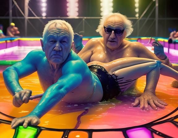 Senior Citizens Jello Wrestling