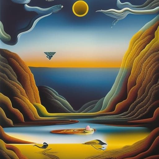 Surreal Spring Thaw in Dali-esque Style