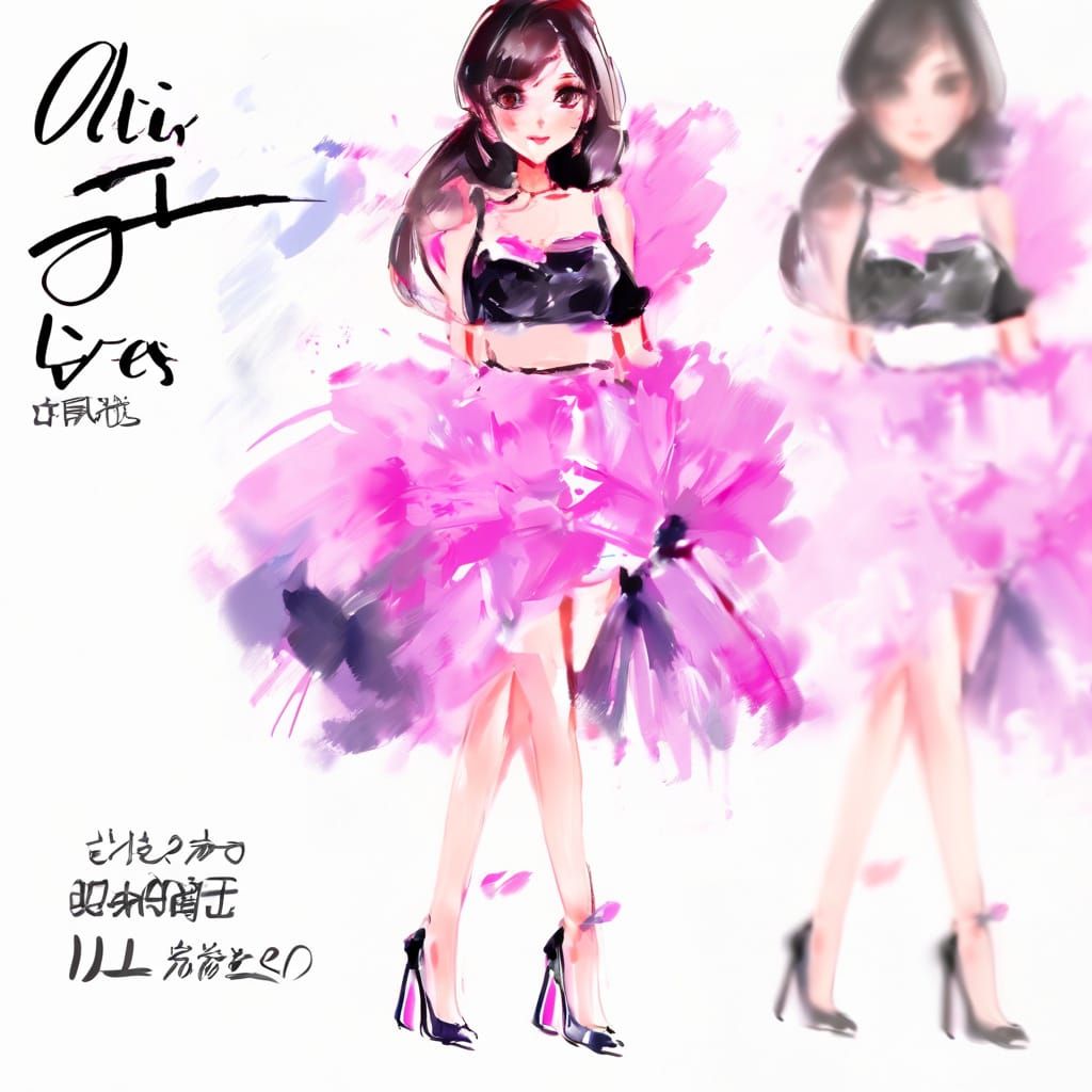 Abstract Digital Anime Eyes with Jelly Layers