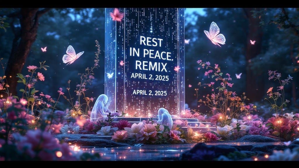 Ethereal Memorial Garden Honoring the Departed in Cyberpunk ...