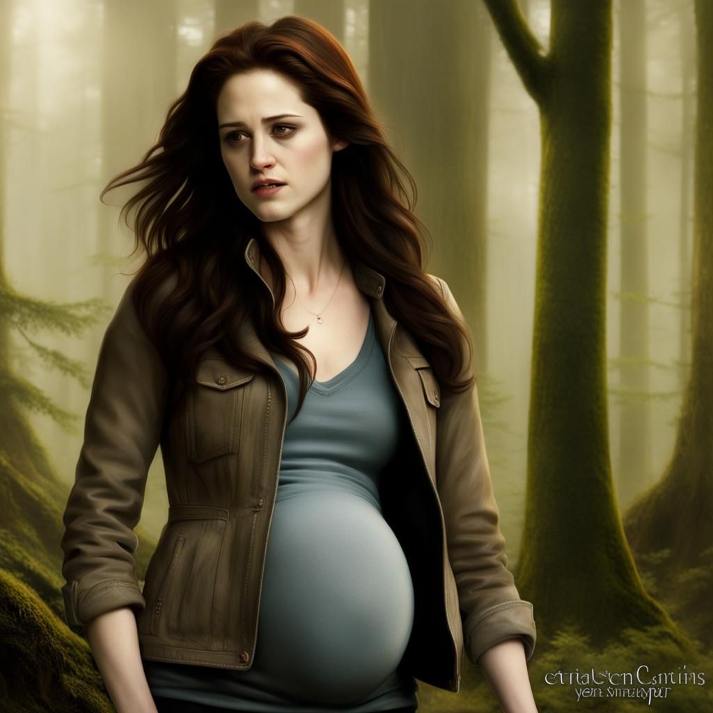 Pregnant Bella Swan: Detailed Matte Painting