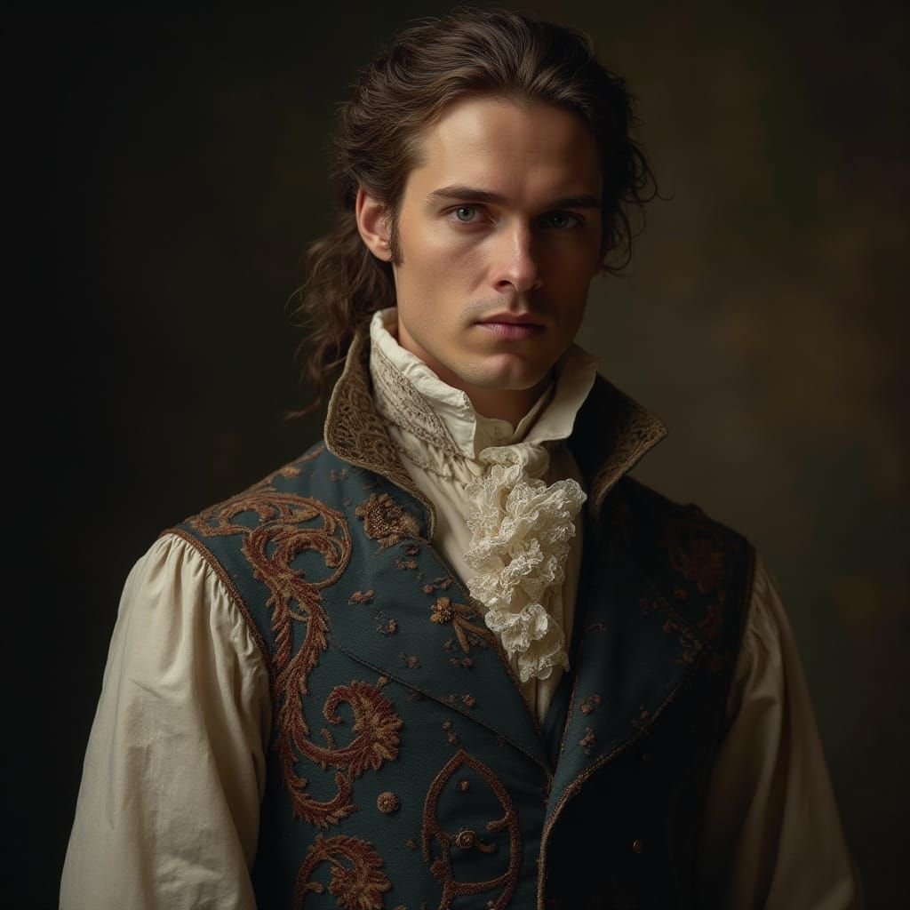 Portrait of Regal Lord in 18th Century Attire