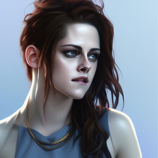 Hyperdetailed Portrait of Kristen Stewart in Art Nouveau Sty...