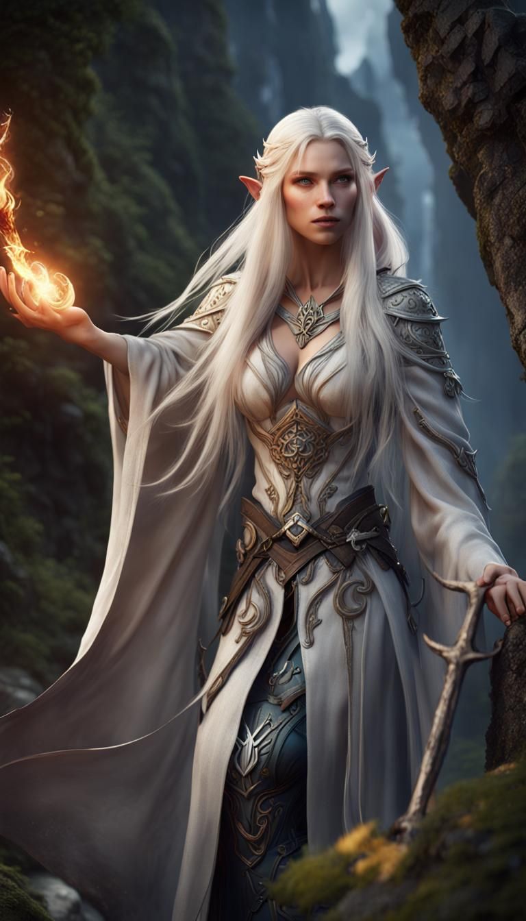 Finnish Elf in a Magical Action Scene