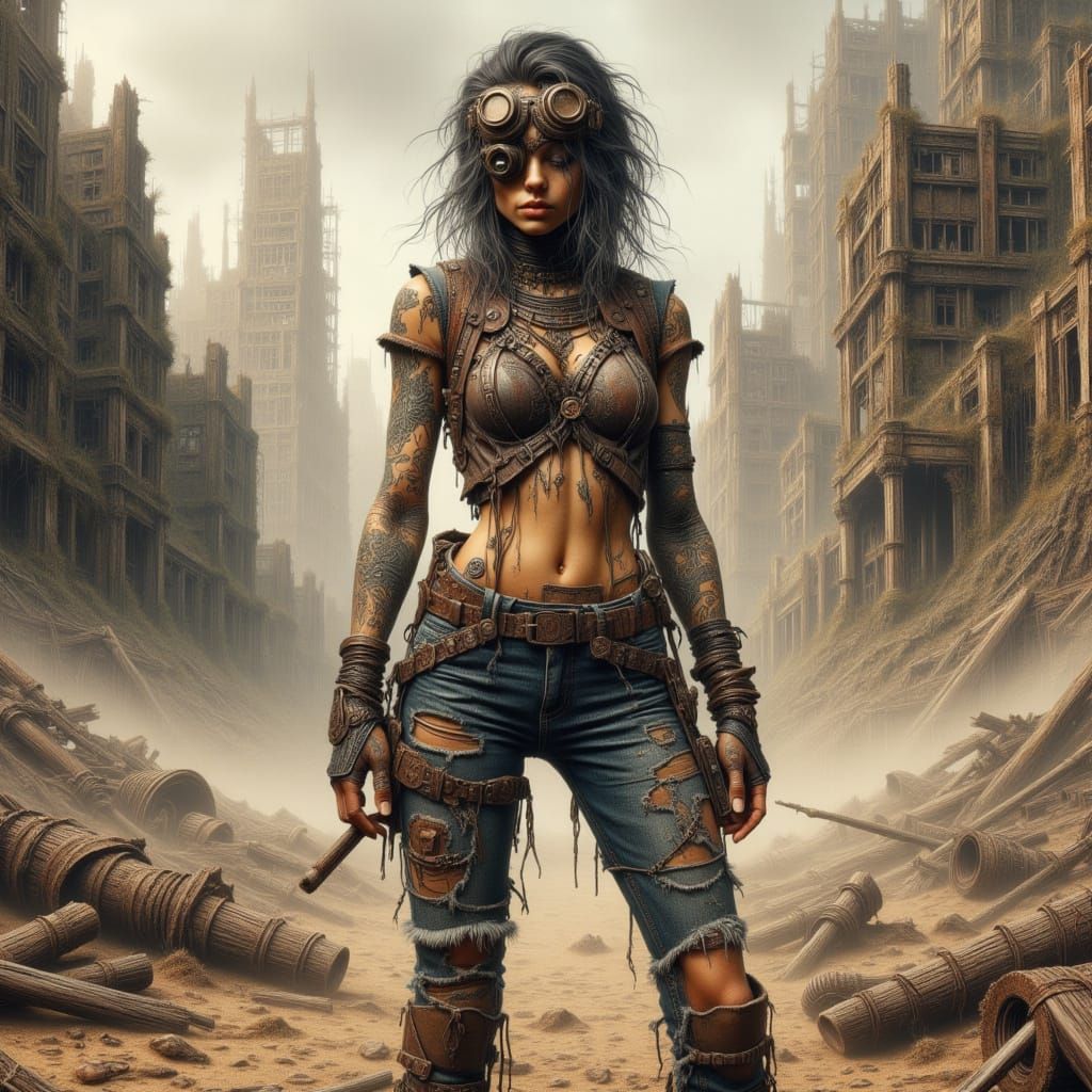 Battle-Hardened Survivor Emerges from a Desolate Desert Wast...