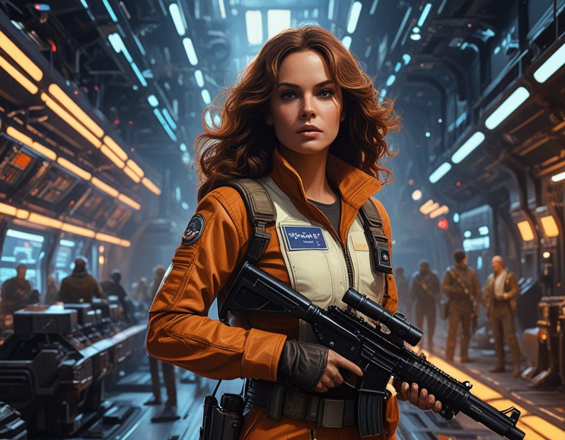 Rebel Alliance Officer in Industrial Futurism