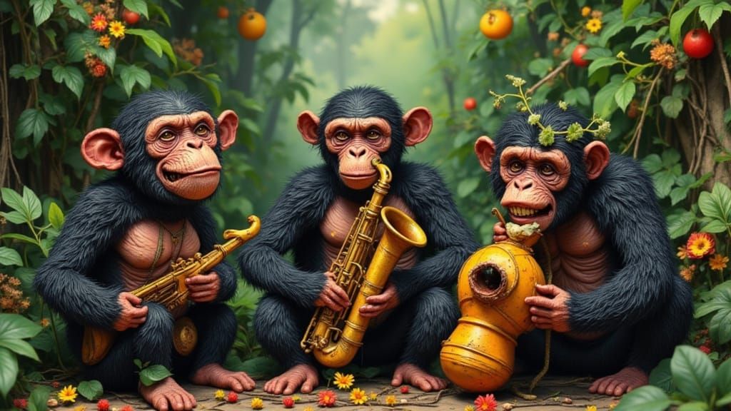 Play that funky music monkey-boys!