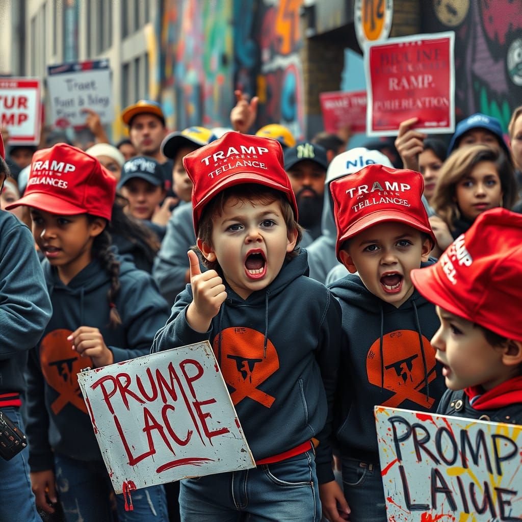 Young Protesters Rage Against the Machine in a Vibrant, Graf...