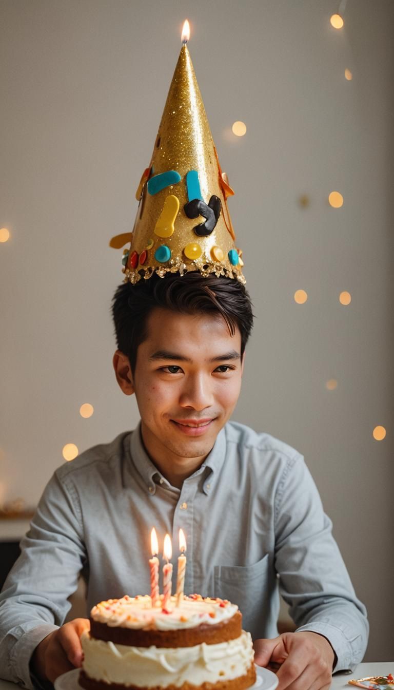 Birthday Portrait with Bokeh in Natural Lighting