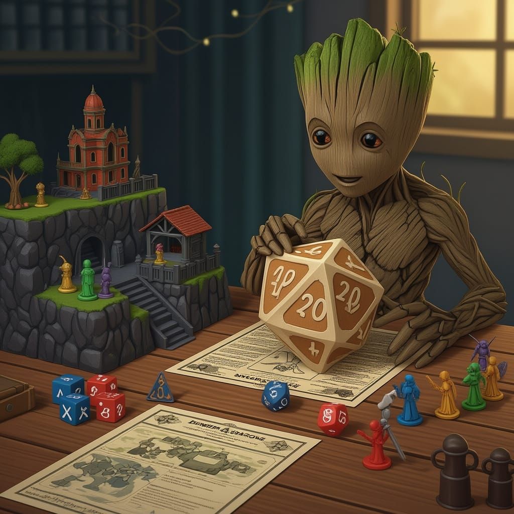 Groot Rolls Natural 20 in Dungeons & Dragons