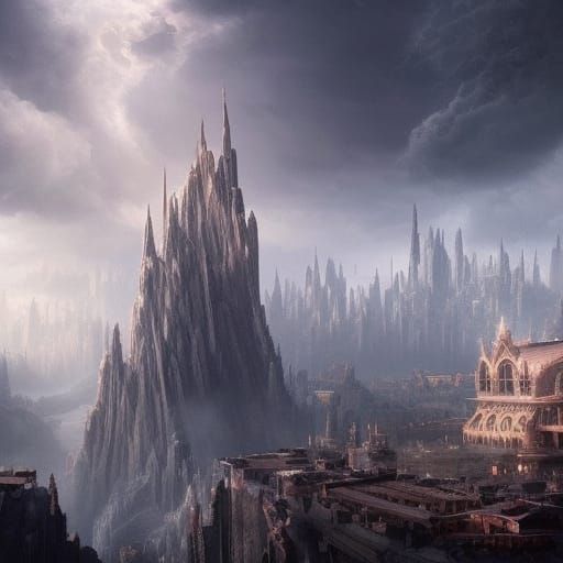 Epic Fireworks Display in Digital Matte Painting